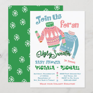 Ugly Sweater Baby Shower Invitation