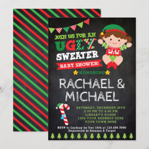 Ugly Sweater Baby Shower Invitation