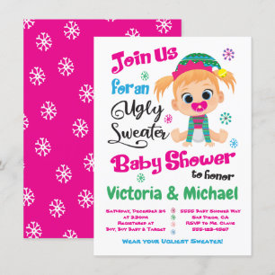 Ugly Sweater Baby Shower Invitation