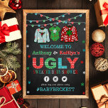 Ugly Sweater Christmas Baby Shower Welcome Poster<br><div class="desc">Celebrate in style with this trendy baby shower welcome sign. The design is easy to personalize with your own wording and your family and friends will be thrilled when they see this fabulous party sign. Matching party items can be found in the collection.</div>