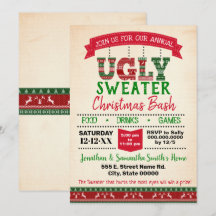 Ugly sweater Christmas bash annual party