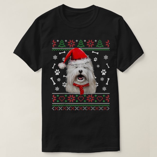 Ugly Sweater Christmas Coton De Tulear Santa Hat P (Design Front)