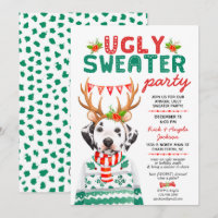 Ugly Sweater Christmas Dalmatian Dog Holiday Party