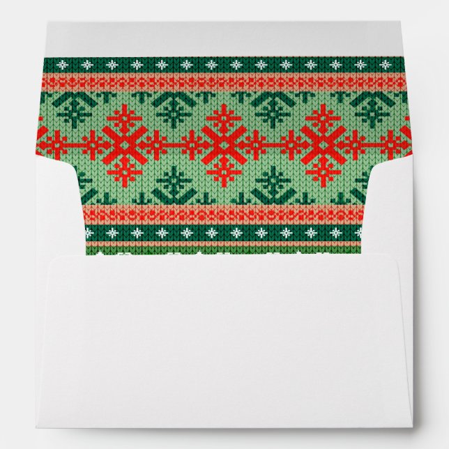 Ugly Sweater Christmas Envelope (Back (Bottom))