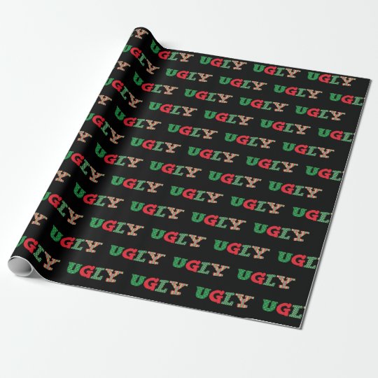 Ugly Sweater Christmas Gift Wrapping Paper Zazzle.ca