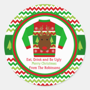 Ugly Sweater Christmas Holiday Gift Tag
