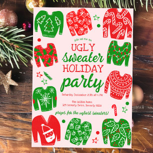 UGLY SWEATER Christmas Holiday Party Cute Custom Invitation