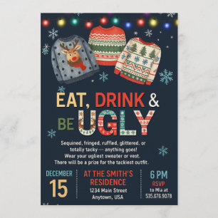 Ugly Sweater Christmas/Holiday Party Invitation