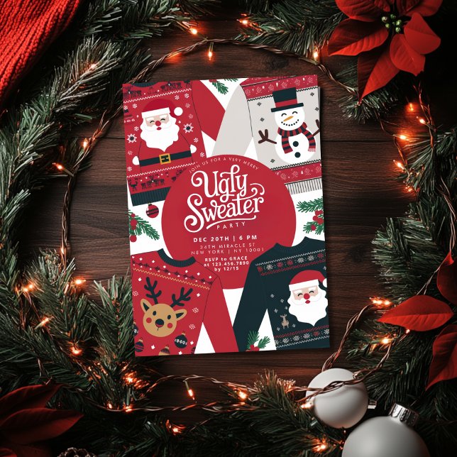 Ugly Sweater Christmas Holiday Party Invitation (Creator Uploaded)