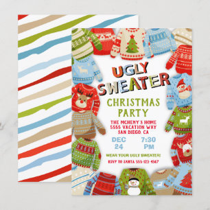 Ugly Sweater Christmas Holiday Party Invitation