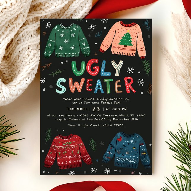 Ugly Sweater Christmas Invitation (Créateur téléchargé)