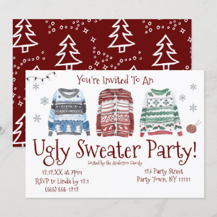 Ugly Sweater Christmas Invitation