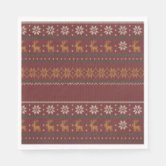 Ugly Sweater Christmas Knit Luncheon Napkins