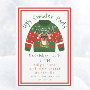 Ugly Sweater Christmas Ladies Night / Funny Girls Invitation
