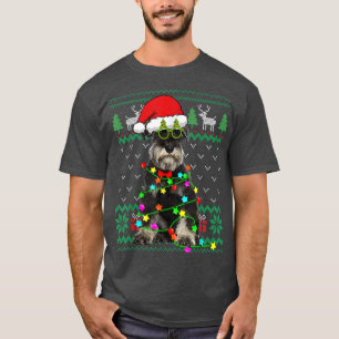Ugly Sweater Christmas Lights Schnauzer Dog Puppy