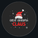 Ugly Sweater Christmas Matching Costume Great Gran Classic Round Sticker<br><div class="desc">Ugly Sweater Christmas Matching Costume Great Grandma Claus</div>