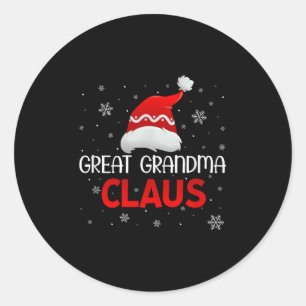 Ugly Sweater Christmas Matching Costume Great Gran Classic Round Sticker