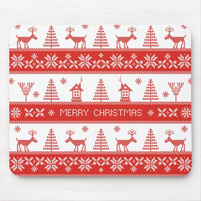 Ugly Sweater Christmas Mouse Pad (Front)