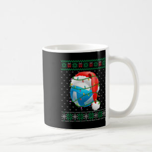 Ugly Sweater Christmas Pajama Volleyball Xmas Ligh Coffee Mug