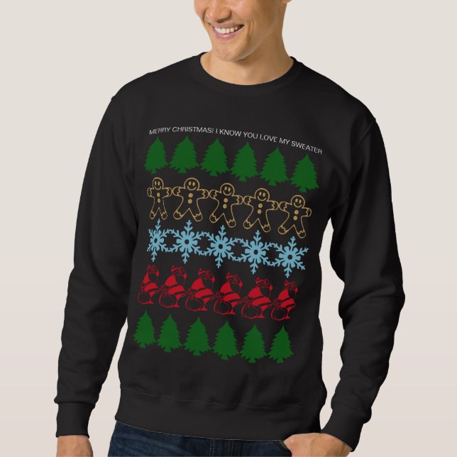 Ugly Sweater Christmas Party Funny Custom Text (Front)