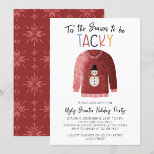 Ugly Sweater Christmas Party Invitation