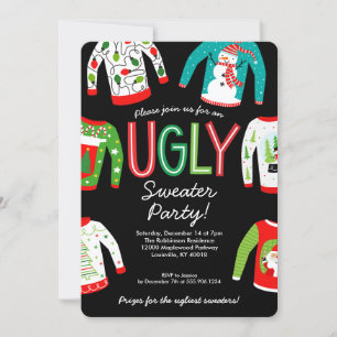 Ugly Sweater Christmas Party Invitation