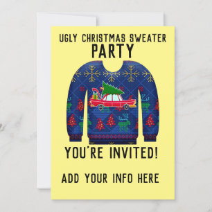 UGLY SWEATER CHRISTMAS PARTY INVITATIONS
