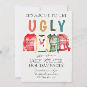Ugly Sweater Christmas Party Invite