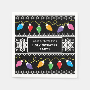 Ugly Sweater Christmas Party Personalized Napkin
