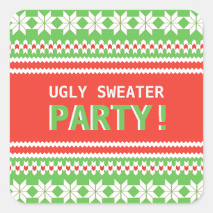 Ugly Sweater Christmas Party Sticker
