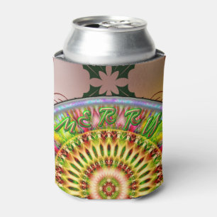 Ugly Sweater Christmas Reindeer Design Can Cooler