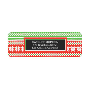 Ugly Sweater Christmas Return Address Labels