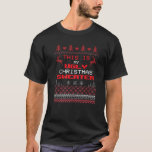 Ugly Sweater. Christmas Santa Reindeer Snowman Gin T-Shirt<br><div class="desc">Great for the holidays. Click our brand name at top of listing to see many more great designs for every occassion. Christmas, Ugly Sweater, Santa, Santa Claus, Rudolph, Rudolf, Red nosed reindeer, season, sparkle, reindeer, Christmas Tree, Gingerbread man, holidays, leopard, cat, pajama, naughty, nice, snow man, snow men, gnomes, gnomies,...</div>