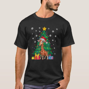 Ugly Sweater Christmas Tree Lights Giraffe Santa H