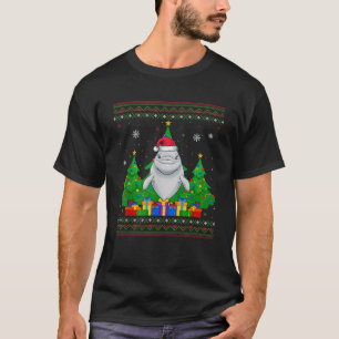 Ugly Sweater Christmas Tree Santa Hat Whale Shark 