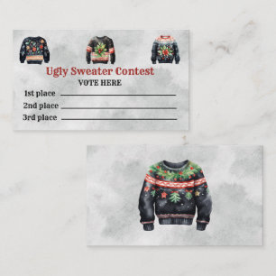 Ugly Sweater Contest Voting Cards