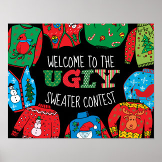 Ugly Sweater Contest, Welcome sign
