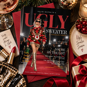 Ugly Sweater Fashion Party Photo Invitation