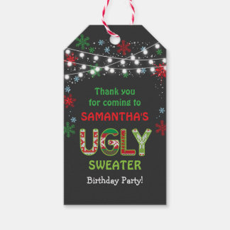 ugly sweater favour tags / christmas favour tags