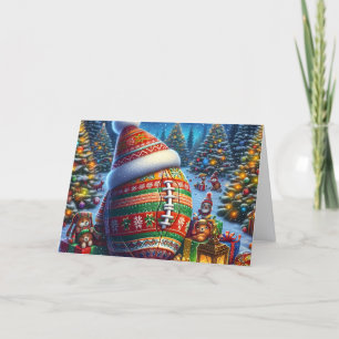 Ugly Sweater Football Christmas Holiday Card