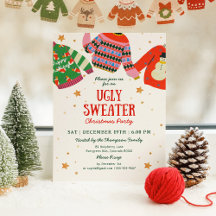 Ugly Sweater Holiday Party Invitation
