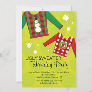 Ugly Sweater Holiday Party Invitations
