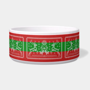 Ugly sweater jingle bells Xmas reindeers crochet