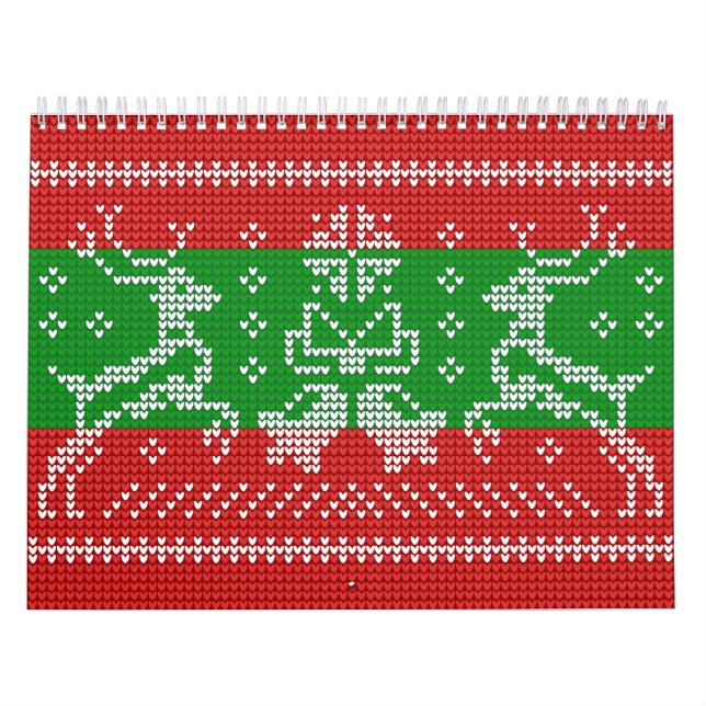 Ugly sweater jingle bells Xmas reindeers crochet Calendar (Cover)