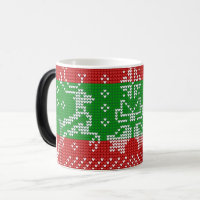 Ugly sweater jingle bells Xmas reindeers crochet