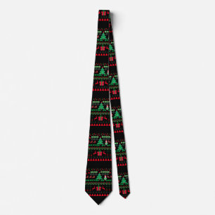 Ugly Sweater knit pattern style Tie