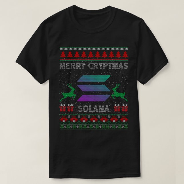 Ugly Sweater merry cryptmas solana SOL Crypto (Design Front)
