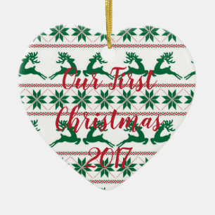 Ugly Sweater Our First Christmas Ornament