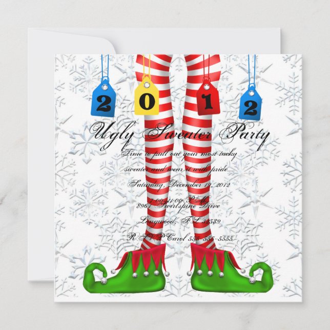 ugly sweater party invitation (Front)