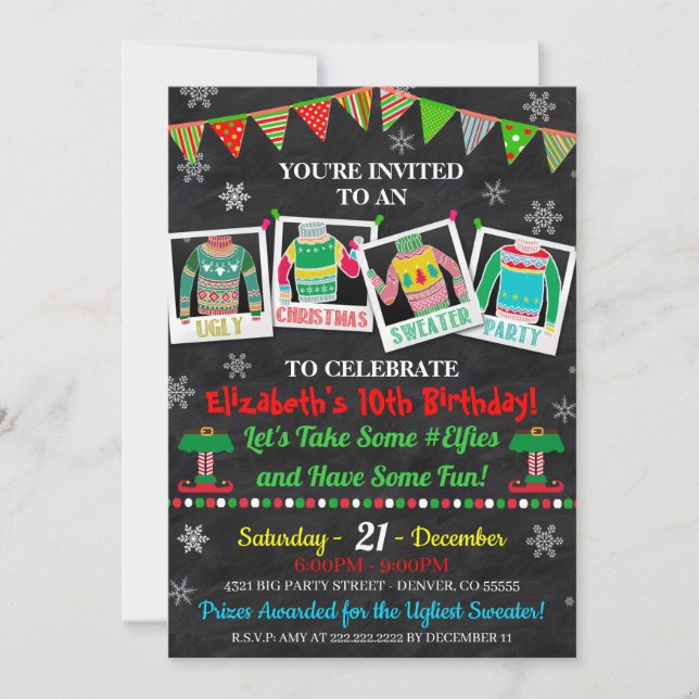 Ugly Sweater Party Invitation (Front)